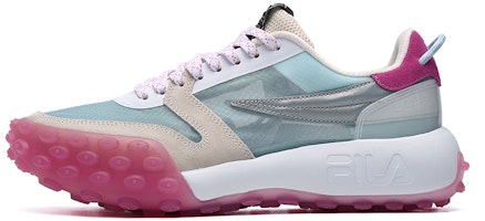 (Women) FILA Gara Low-Dad Shoes Blue/White F12W124140FWE (Women) FILA Gara Low-Dad Shoes Blue/White F12W124140FWE