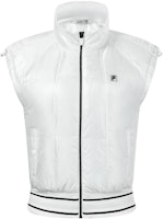 (Women) FILA Golf Casual Puffer Vest Jade White with Stand Collar. A11W315905FWT (Women) FILA Golf Casual Puffer Vest Jade White with Stand Collar. A11W315905FWT