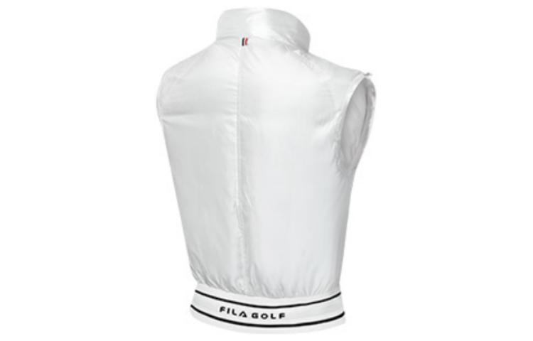 Lookbook (Women) FILA Golf  Casual Puffer Vest Jade White with Stand Collar. A11W315905FWT