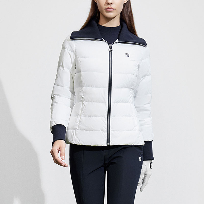 (Women) FILA Golf  Colorblock Down Jacket Outdoor Warmth - White Jade. A11W415902F-WT 圖 5