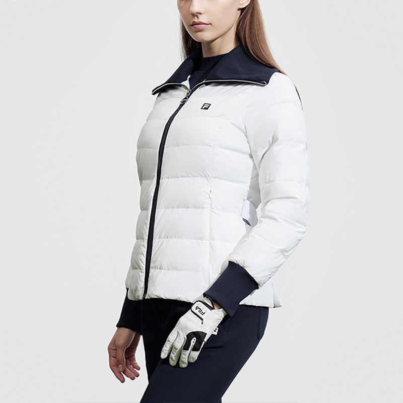 (Women) FILA Golf  Colorblock Down Jacket Outdoor Warmth - White Jade. A11W415902F-WT 圖 7