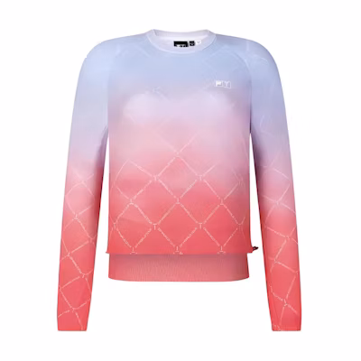 (Women) FILA Golf Gradient Raglan Long Sleeve Pullover T-Shirt - Red Fashion. A11W435206F