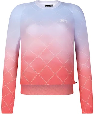 (W) FILA 高爾夫漸層配色長袖拉克蘭上衣 - 紅色時尚款式 A11W435206F Order (W) FILA 高爾夫漸層配色長袖拉克蘭上衣 - 紅色時尚款式 A11W435206F