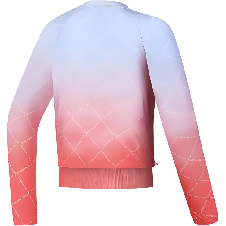 Lookbook (W) FILA 高爾夫漸層配色長袖拉克蘭上衣 - 紅色時尚款式 A11W435206F