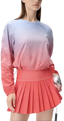 (W) FILA 高爾夫漸層配色長袖拉克蘭上衣 - 紅色時尚款式 A11W435206F Shop (W) FILA 高爾夫漸層配色長袖拉克蘭上衣 - 紅色時尚款式 A11W435206F