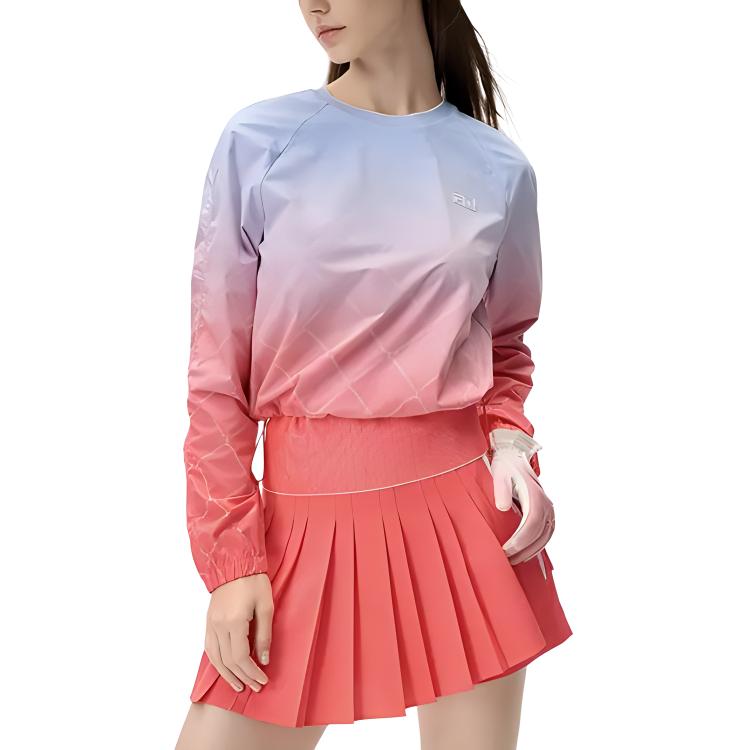 Purchase (W) FILA 高爾夫漸層配色長袖拉克蘭上衣 - 紅色時尚款式 A11W435206F