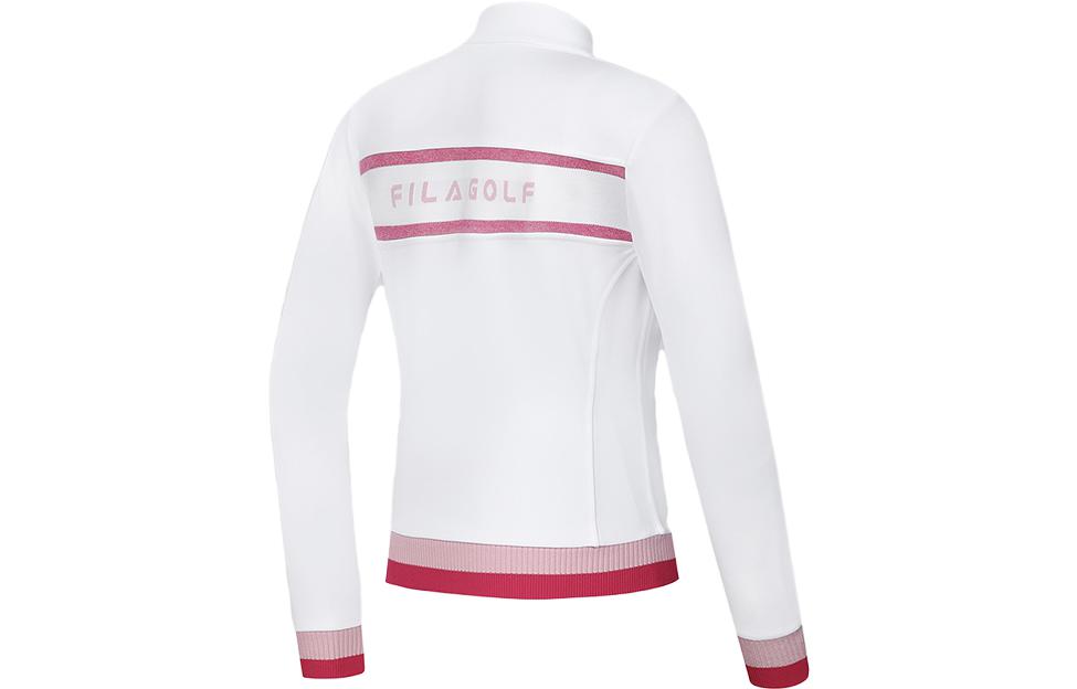 Lookbook (W) FILA Golf Jaket Knit Kerah Berdiri Motif Huruf - Jade White A11W415503F-WT