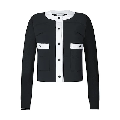 (Women) FILA Golf Lightweight Down Jacket - Round Neck & Button-Up Design. A11W345914F-BK