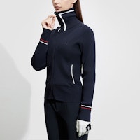 (W) FILA ゴルフ 無地 ポロニット 長袖シャツ - レジェンダリーブルー A11W415404FNV Details for (W) FILA ゴルフ 無地 ポロニット 長袖シャツ - レジェンダリーブルー A11W415404FNV