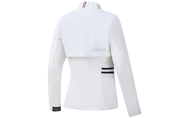 (Women) FILA Golf Athletic Striped Woven Jacket - Jade White Casual Wear A11W235701F-WT 圖 3