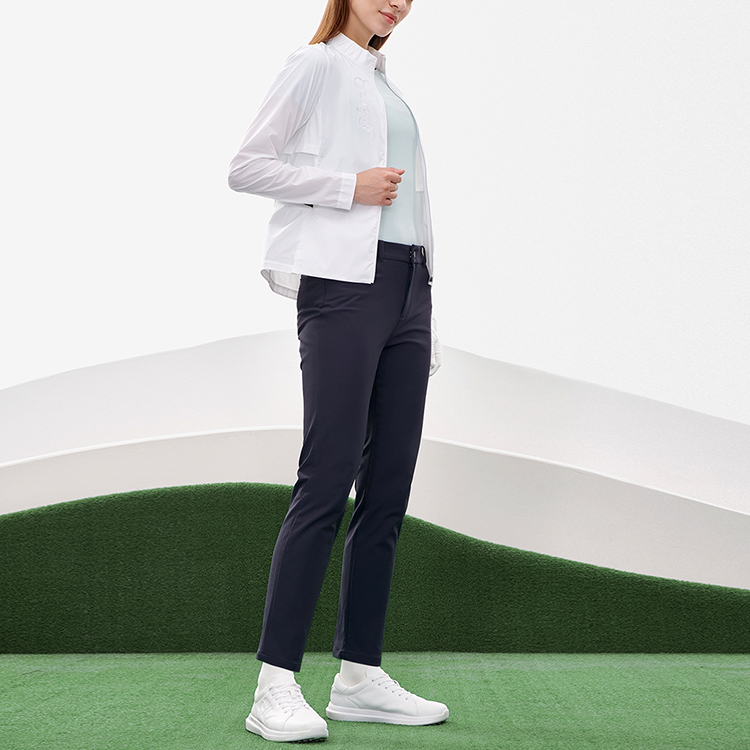 (Women) FILA Golf Athletic Striped Woven Jacket - Jade White Casual Wear A11W235701F-WT 圖 5