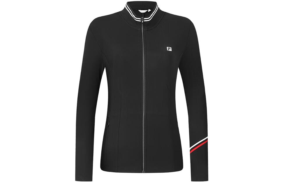 (Women) FILA Golf Series Colorblock Zip-Up Stand Collar Jacket A11W345501FBK