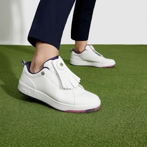 FILA斐樂 舒適百搭 減震防滑 低幫 高爾夫球鞋 女款 明亮白 3