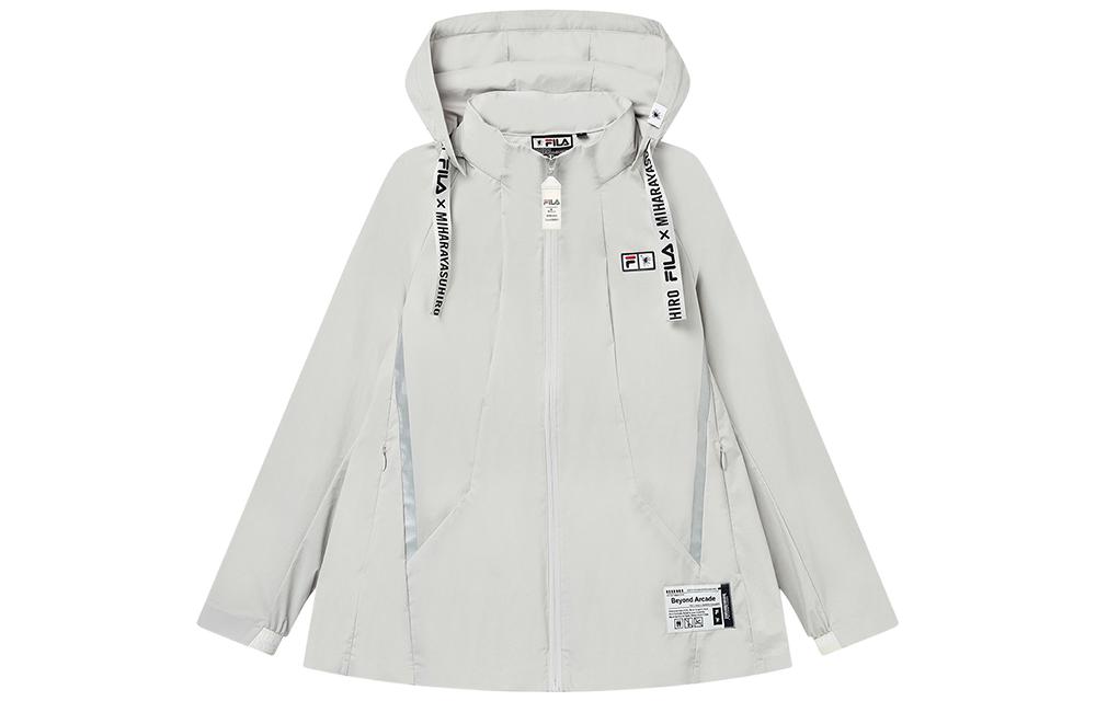 (Women) FILA Grey Logo Printed Hidden Zipper Hoodie Jacket F11W233704F-GY 圖 2