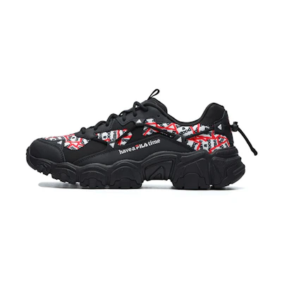 (W) FILA Have A Good Time Disruptor Low 'Black Logo Print'
