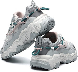 (W) FILA 经典-FHT 低帮 白/灰 F12W134108FBL Lookbook (W) FILA 经典-FHT 低帮 白/灰 F12W134108FBL