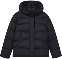 (Women) FILA HERITAGE Black Hooded Down Jacket Casualwear. F11W348916FBK (Women) FILA HERITAGE Black Hooded Down Jacket Casualwear. F11W348916FBK