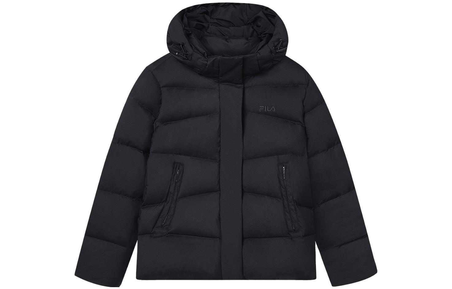 Order (W) FILA HERITAGE Jaket Hitam Hoodie Down Kasual. F11W348916FBK