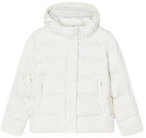 (Women) FILA Heritage Casual Hooded Down Jacket in Light Beige. F11W348916F-IV (Women) FILA Heritage Casual Hooded Down Jacket in Light Beige. F11W348916F-IV