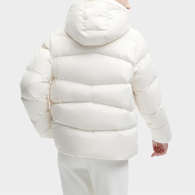 (Women) FILA Heritage Casual Hooded Down Jacket in Light Beige. F11W348916F-IV Shop (Women) FILA Heritage Casual Hooded Down Jacket in Light Beige. F11W348916F-IV