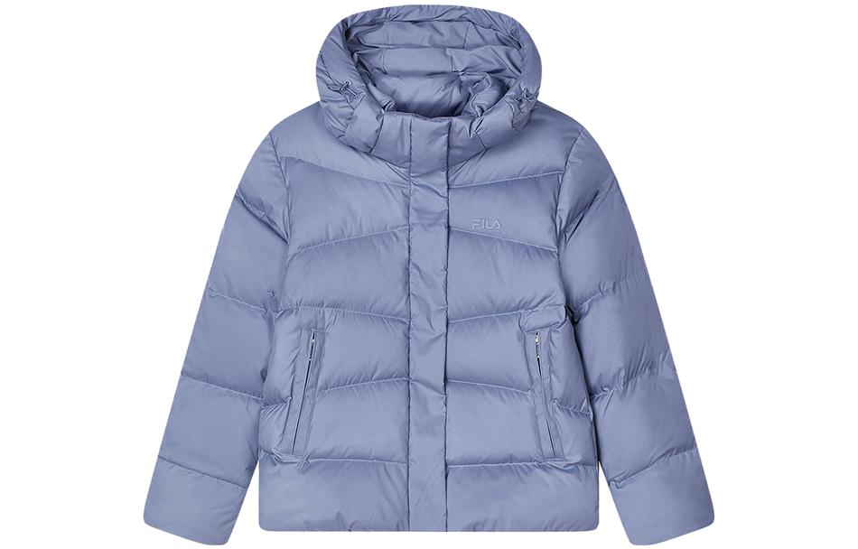 (Women) FILA Heritage  Purple Blue Hooded Windproof Warm Down Jacket. F11W348916F-BU