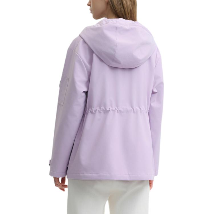 Shop (Women) FILA HERITAGE  Purple Waterproof Hooded Jacket Casual Warm Coat. F11W448913F-PU