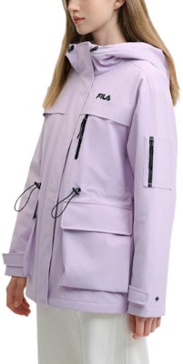 (Women) FILA HERITAGE Purple Waterproof Hooded Jacket Casual Warm Coat. F11W448913F-PU Purchase (Women) FILA HERITAGE Purple Waterproof Hooded Jacket Casual Warm Coat. F11W448913F-PU