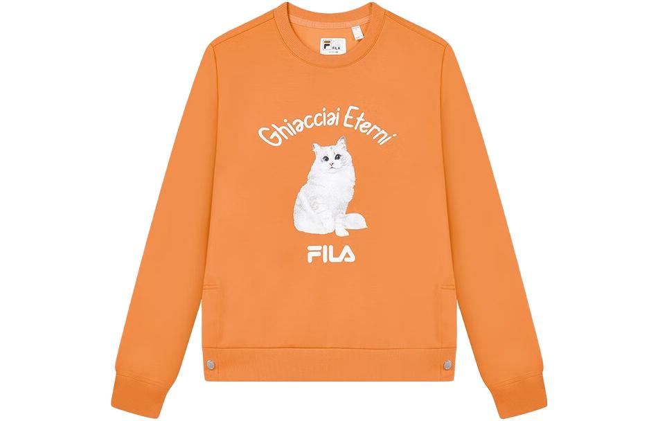 Order (W) FILA Heritage 貓咪字母印花套頭運動衫 橙果色 F11W348210F-OR