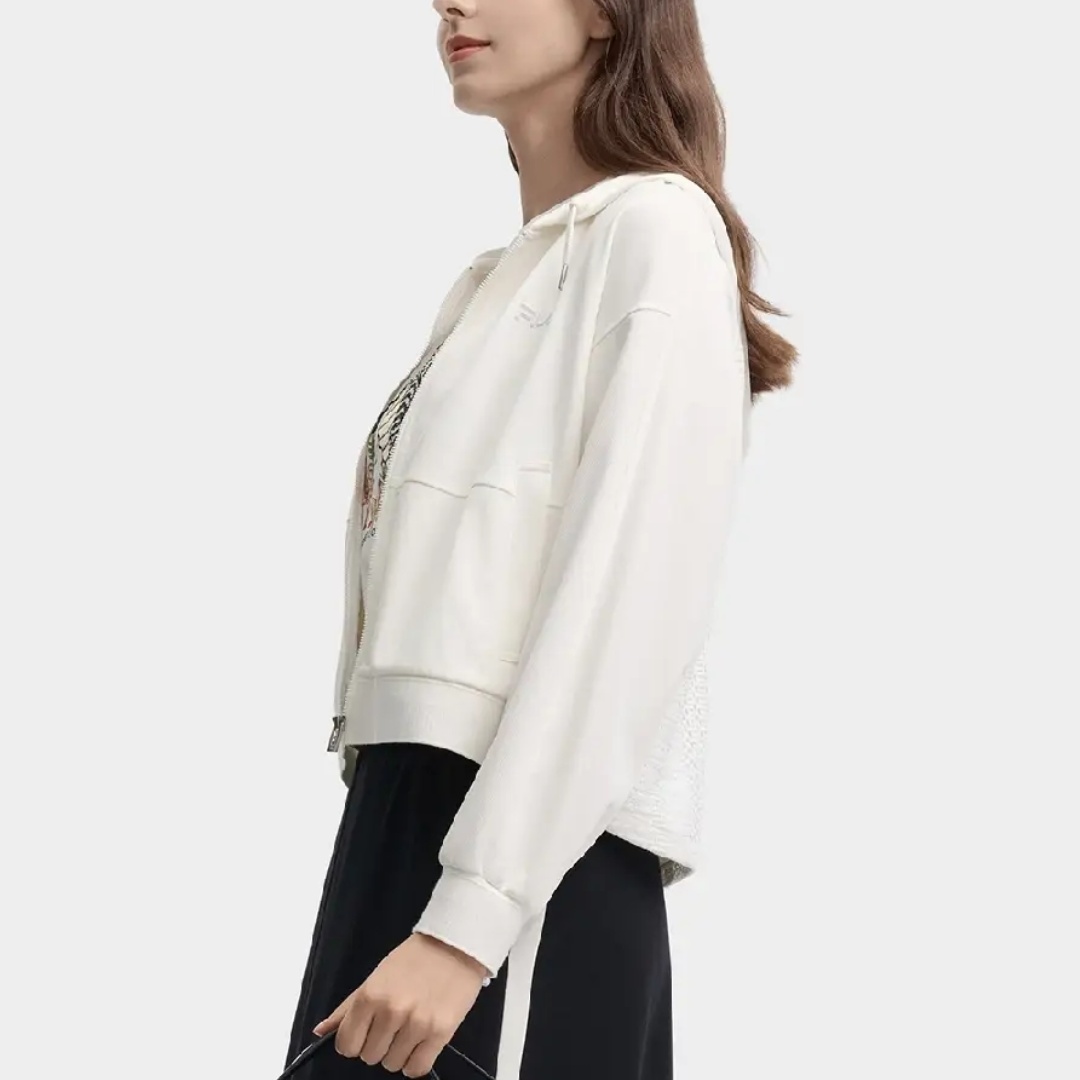 Sizing (W) Chaqueta Casual de Punto FILA HERITAGE - Blanca. F11W438501F-WT