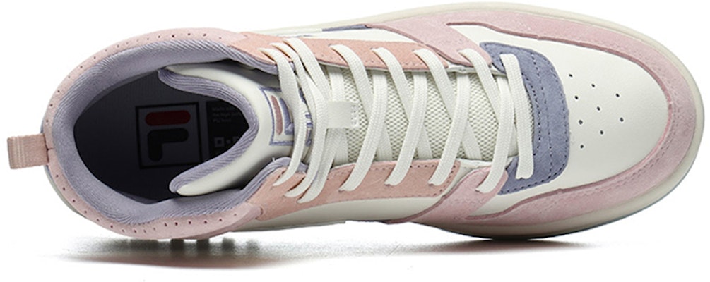 FILA斐乐 復古休閒 高幫 板鞋 女款 微白粉 Lookbook FILA斐乐 復古休閒 高幫 板鞋 女款 微白粉