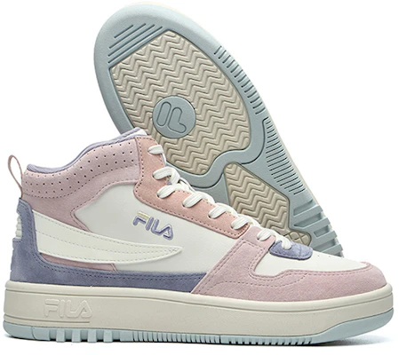 FILA斐乐 復古休閒 高幫 板鞋 女款 微白粉 Purchase FILA斐乐 復古休閒 高幫 板鞋 女款 微白粉