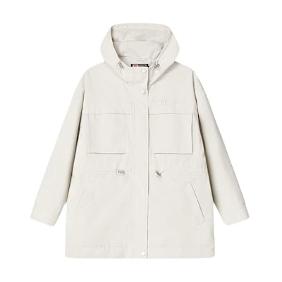 (Women) FILA Heritage Long Vintage Sport Utility Jacket Light Gray F11W418705F-GY