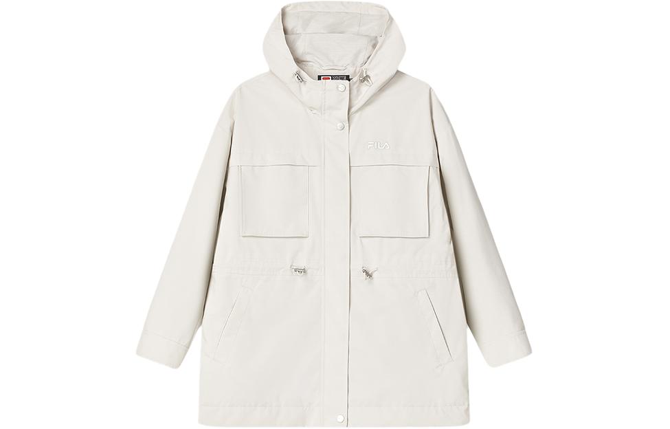 Order (W) FILA 复古经典运动长款多功能夹克 浅灰色 F11W418705F-GY