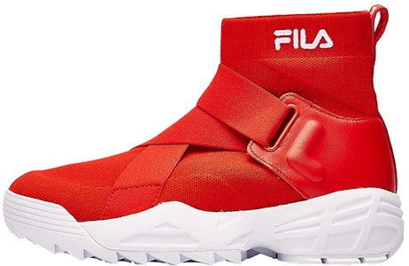 (W) FILA High Top 'Blanco Especial Rojo' F12W913717FRD Buy (W) FILA High Top 'Blanco Especial Rojo' F12W913717FRD