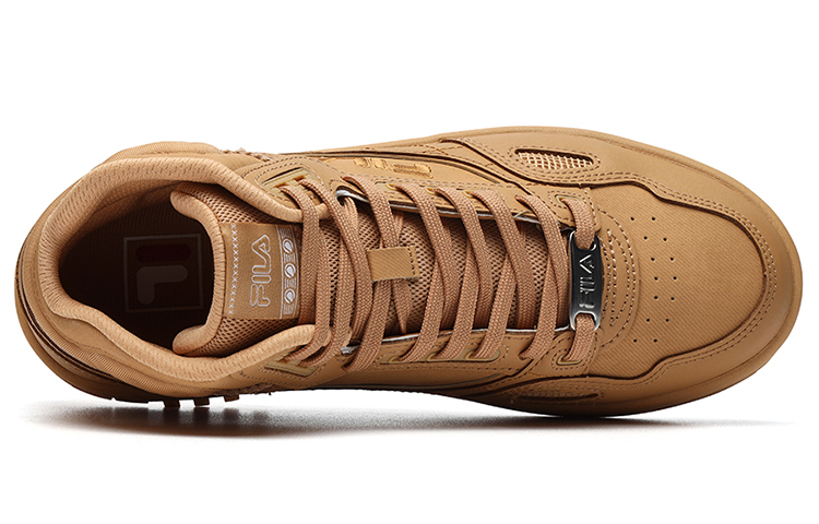 (W) FILA High Top Retro Basketball Shoes Clay Yellow 圖 4