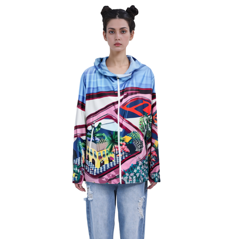 (Women) FILA Hooded Printed Casual Windbreaker Jacket F11W328701F-ZA 圖 5