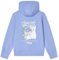 (Women) FILA Hoodie with Cat Letter Print in Deep Wood Mallow Purple F11W348209F-DP (Women) FILA Hoodie with Cat Letter Print in Deep Wood Mallow Purple F11W348209F-DP
