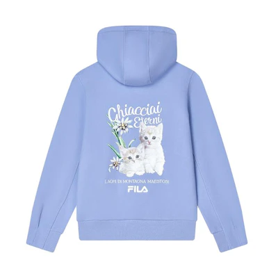 (Women) FILA Hoodie with Cat Letter Print in Deep Wood Mallow Purple F11W348209F-DP