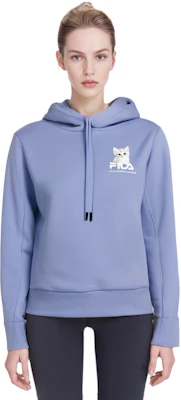(W) FILA貓咪字母印花連帽衫 深紫木槿色 F11W348209F-DP Shop (W) FILA貓咪字母印花連帽衫 深紫木槿色 F11W348209F-DP