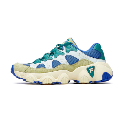 (W) FILA Jagger Low Running Shoes Blue/White/Green
