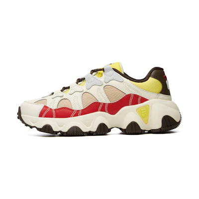 (W) FILA Jagger Low Running Shoes White/Red/Yellow