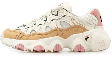 (Women) FILA Jagger Running Shoes White/Brown/Pink T12W031116FSS (Women) FILA Jagger Running Shoes White/Brown/Pink T12W031116FSS