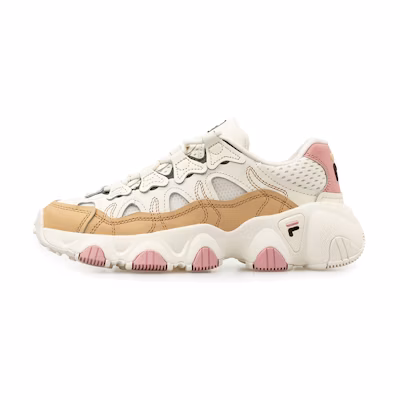 (W) FILA Jagger Running Shoes White/Brown/Pink
