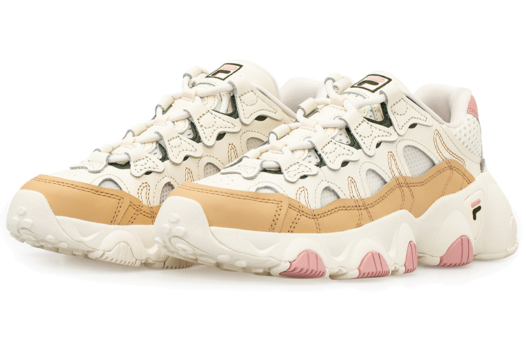 (W) FILA Jagger Running Shoes White/Brown/Pink 圖 2