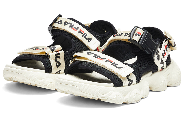 Order (W) FILA Jagger Sports Sandalen Zwart/Wit F12W024505FBW
