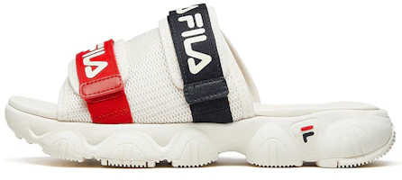 (Women) FILA Jagger Sports Slipper WhiteRed/Black F12W024607FGD (Women) FILA Jagger Sports Slipper WhiteRed/Black F12W024607FGD