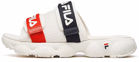 (Women) FILA Jagger Sports Slipper WhiteRed/Black F12W024607FGD (Women) FILA Jagger Sports Slipper WhiteRed/Black F12W024607FGD