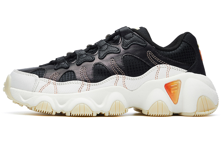 (Women) FILA Jagger VNTG Running Shoes Black/White/Yellow F12W031402FBS