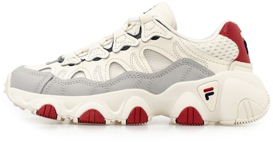 (Women) FILA Jagger VNTG Running Shoes White/Grey/Red T12W031116FSV (Women) FILA Jagger VNTG Running Shoes White/Grey/Red T12W031116FSV
