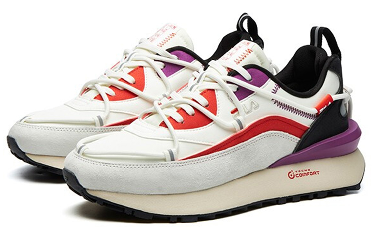 Shop (W) FILA DX复古低帮慢跑鞋 白/紫 T12W111108FSW